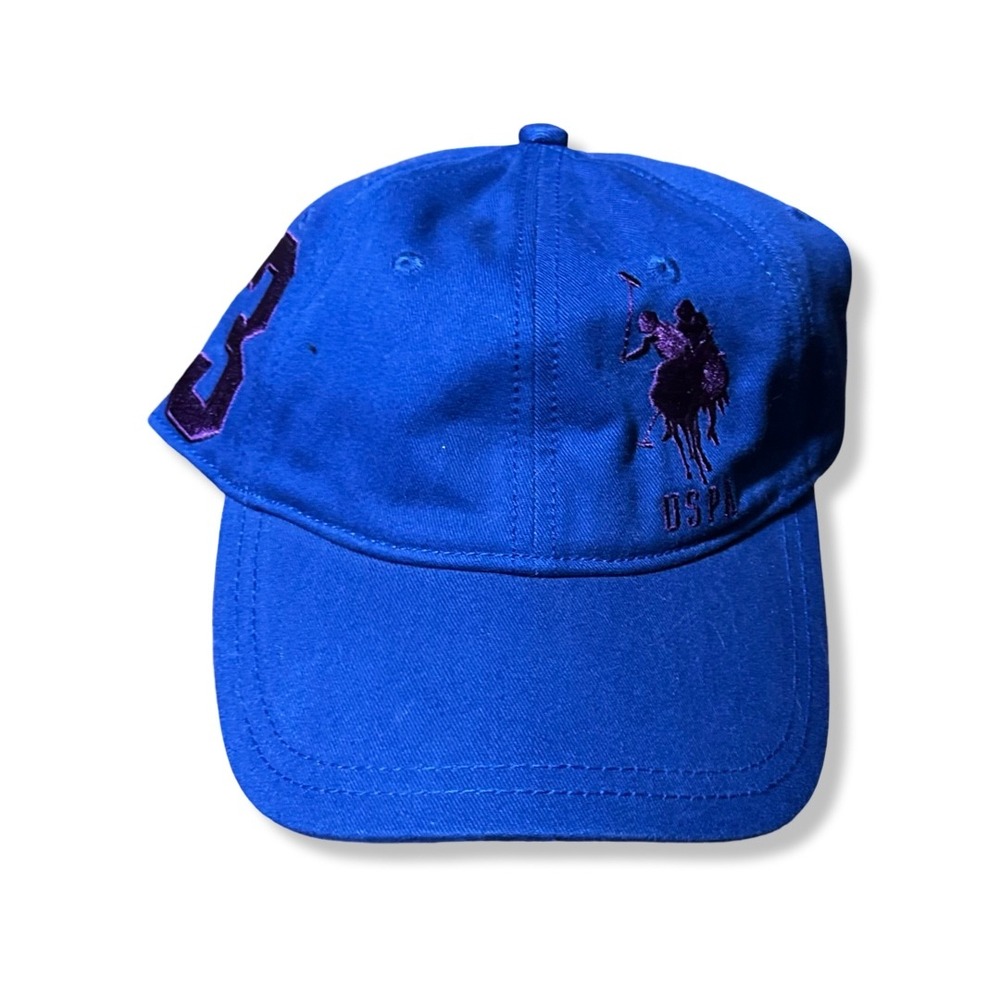 U.S. Polo Assn. Hat Mens OSFM Blue Excellent Embroidered Big Logo Baseball Cap